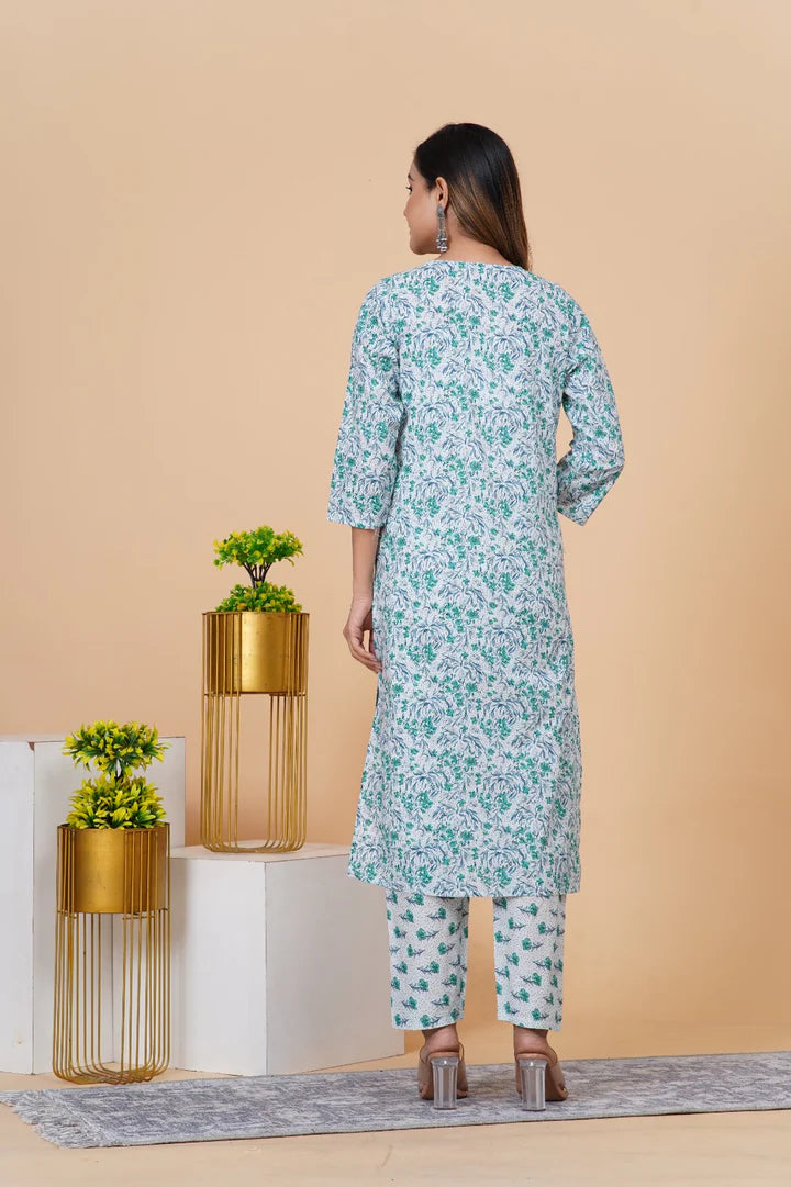 Kurti with pant Sets (sky blue)