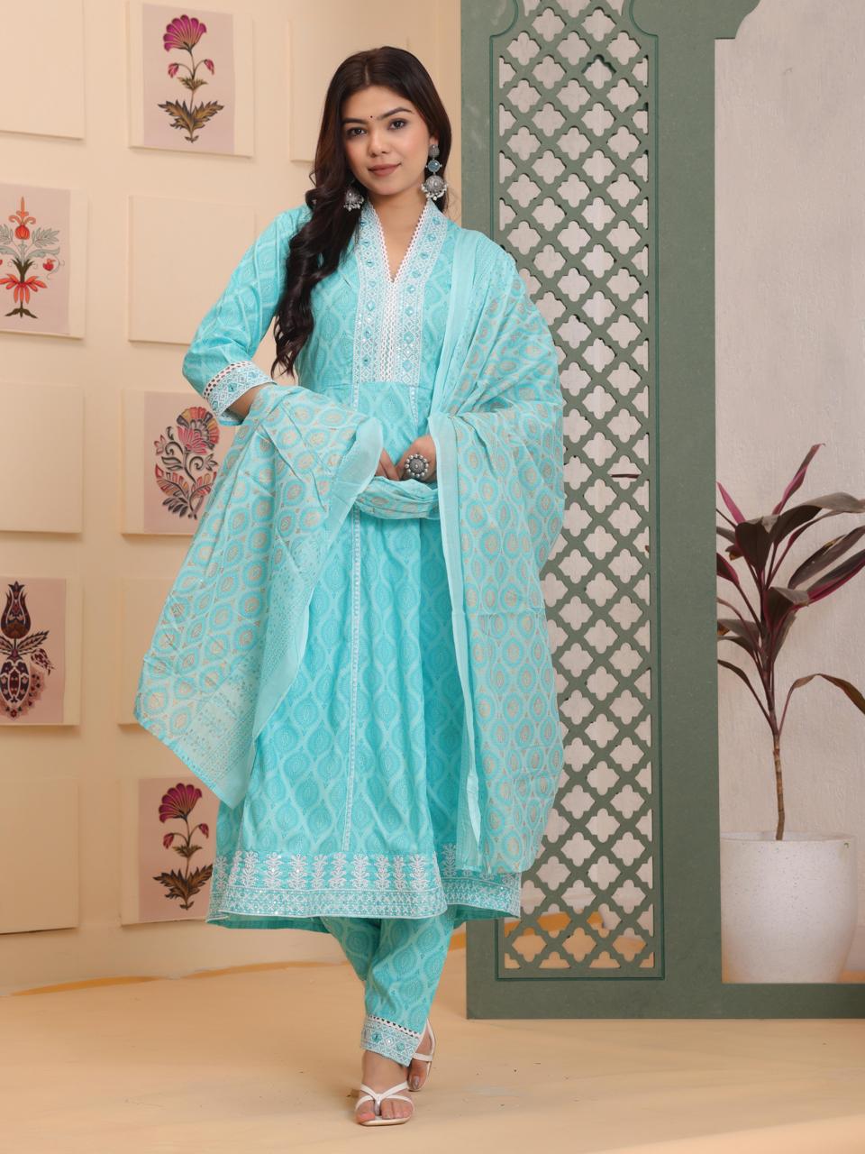 Anarkali Kurti With Dupatta Sets